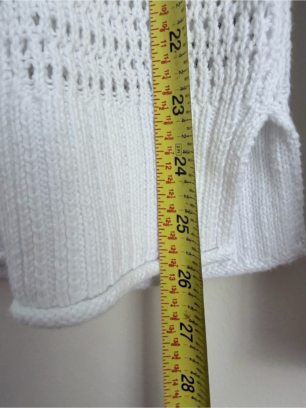 Haven Well Within Organic Cotton Open Stitch Crewneck Sweater white S - Picture 8 of 8